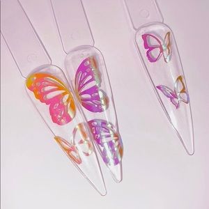 Wholesale butterfly nail stickers! 8 sheets